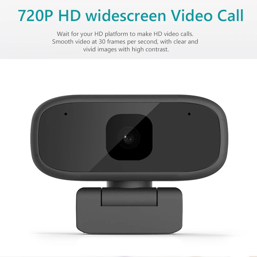 

720P Webcam 360 ° rotatable Webcam Built-in Noise Canceling Microphone Auto Focus Web cam for Live Streaming Video Conference