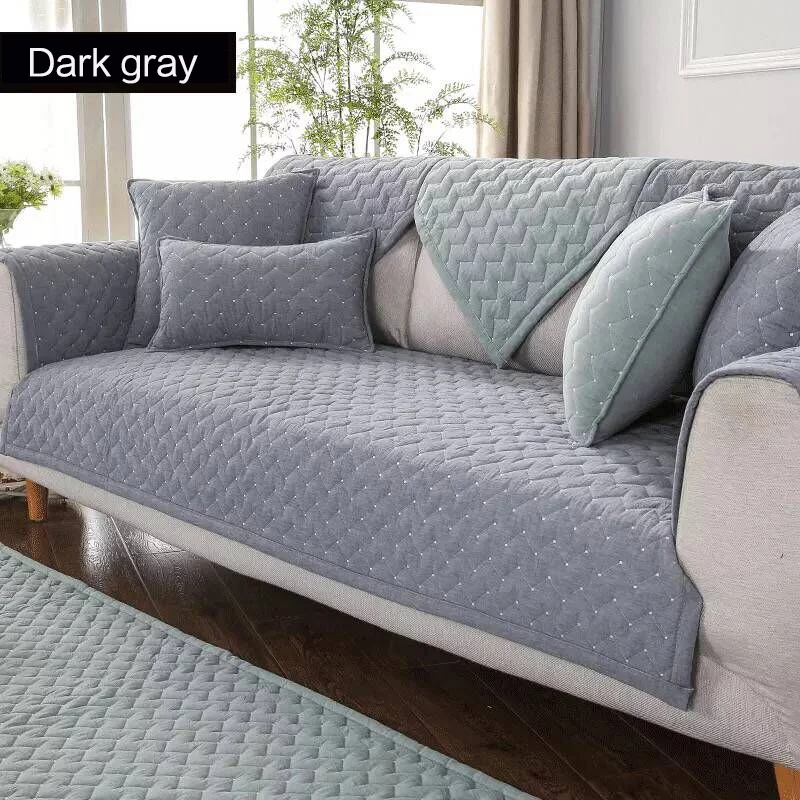 Продажа Хлопок Диван чехол для гостиной сплошной цвет грязезащитный диван чехол эластичная Защитная Подушка для домашнего животного собаки коврик...