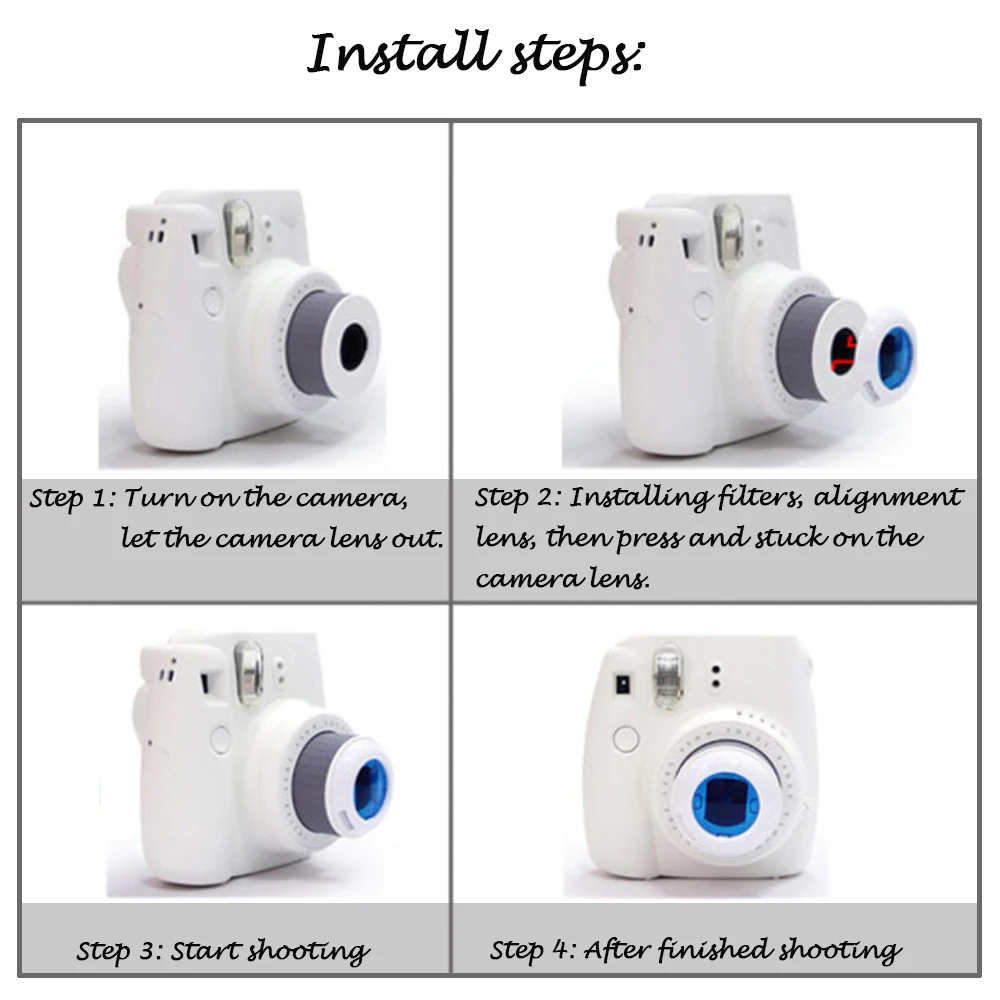 Gosear 6pcs Colorful Camcorder Close Up Colored Lens Filter For Polaroid Fujifilm Instax Mini 9 8 8 7s Kt Instant Film Cameras Filter For Lens Filter Colorfilters For Camera Aliexpress