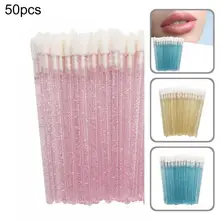 

Comfortable 50Pcs Durable Women Fashion Lip Gloss Wand Wear-resistant Lip Brush Soft for Lady