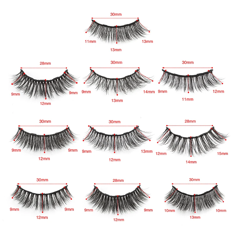 Fake Eyelashes 1 Pair Magnetic eyelashes handmade magnetic false eyelashes magnet mink hair false natural magnetic makeup tools