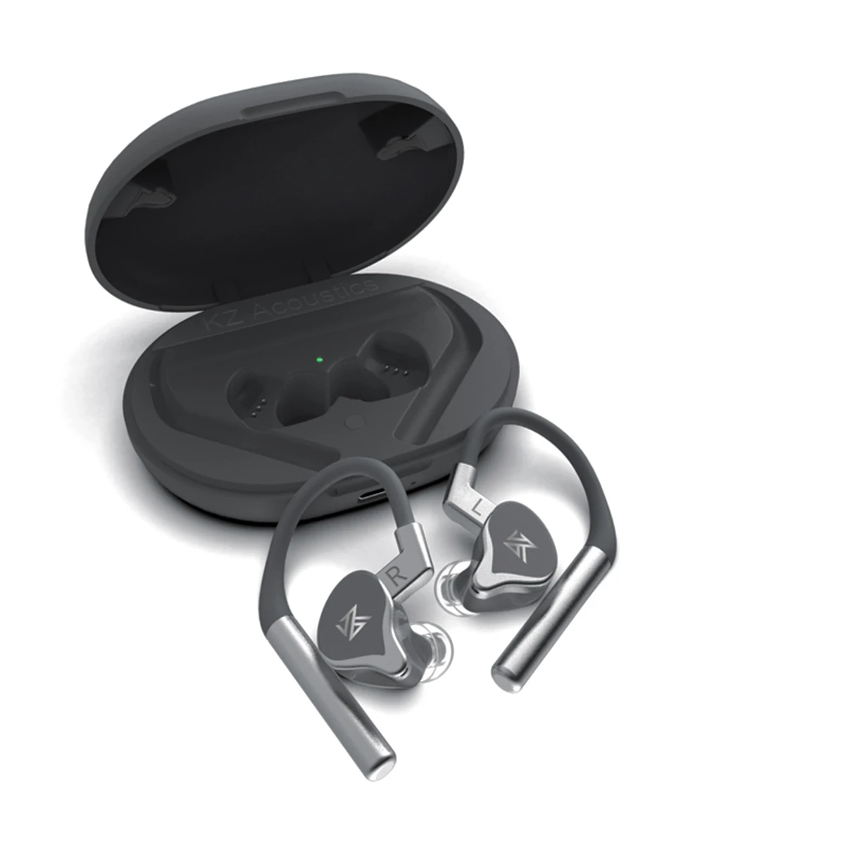 Gray KZ E10 1BA+ 4DD настоящий беспроводной Гибридный Драйвер HiFi Bluetooth 5,0 наушники aptX в ухо стерео наушники со встроенным HD микрофоном - Цвет: Gray