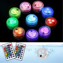 10Pcs Submersible LED Lights with Battery Color Changing Underwater Night Lights Pool Lights for Fish Tank Vase Wedding Party