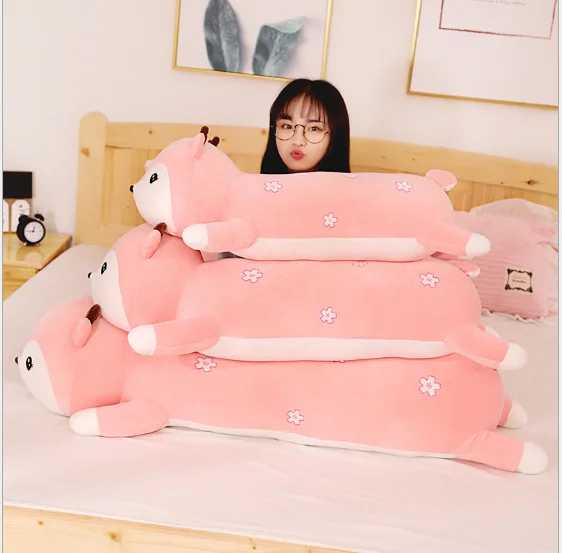 

WYZHY New cute sika deer plush toy sofa bed with sleeping pillow rag doll to send children girlfriend birthday gift 120CM