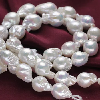 

Genuine Natural 12-14*18-22mm AAA white cultured drop baroque edison pearl strands loose beads women lady jewelry DIY