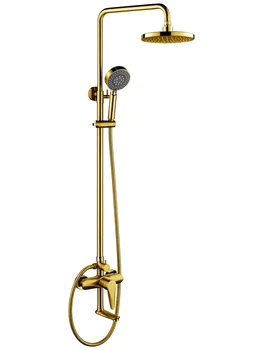 

Profsan gold псм-303-8 steel Gold, shower system with mixer