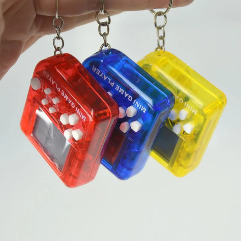 Ретро тетрис игровая коробка мини-брелок на цепочке, детский ручной классический игровой автомат с кольцом для ключей