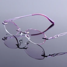 Женские очки для чтения без оправы с алмазной огранкой, очки для пресбиопии, очки для дальнозоркости, очки для чтения с защитой от усталости, компьютерные очки для чтения