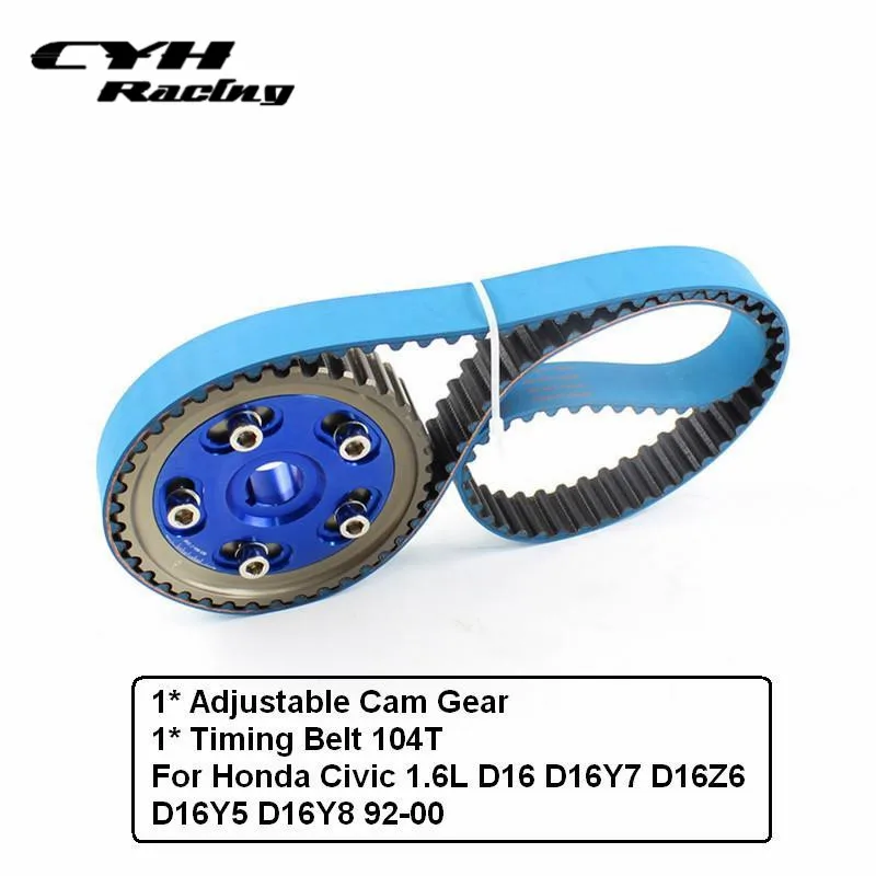 AdjustableCamGearPulleyTimingBelt104TForHondaCivic16LD16