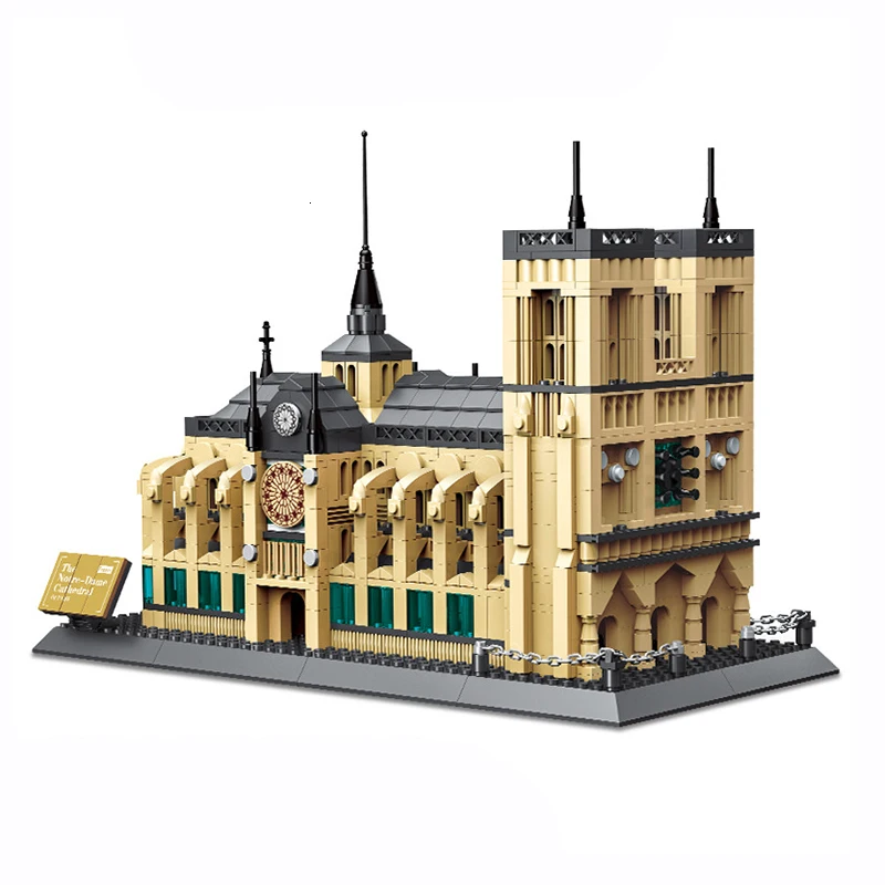 

Fit City Series Architecture Notre-Dame De Paris Model Educational DIY Building Blocks Classic Skyline Toys Gifts For Children