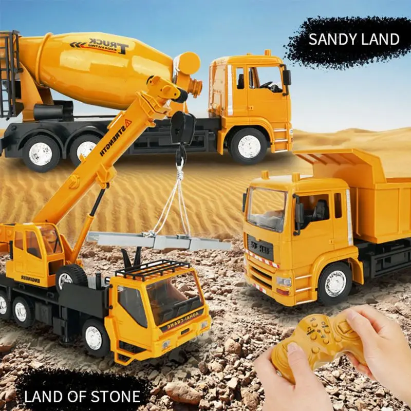 Premium New 2.4G 10ch 1:24 Scale Engineering RC Car Remote Control Cement Mixer Truck Vehicle Toys for Kids Boys