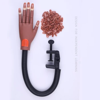 

Professional Nail Art Practice Finger Model Hand Joint Flexible Bent Fake Nail Display Salon Painting Practice Tool D241