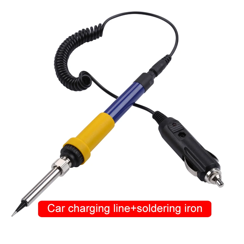 Soldering Iron Kit Electric Soldering Iron Soldering Iron Set Soldering Iron DC 12V Portable Soldering Iron Low-voltage Car Battery 60W Welding Rework Repair Tools