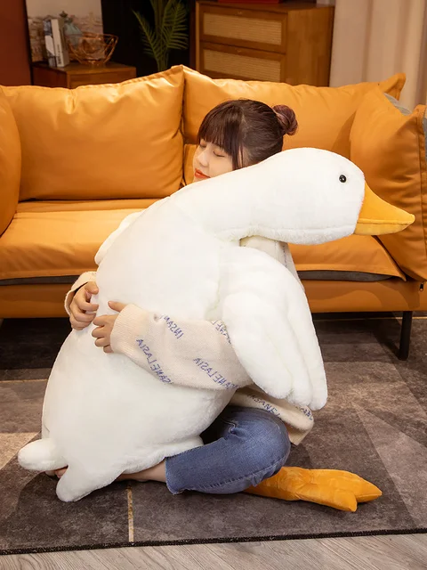 50-160cm Huge Goose Plush Toys Big Duck Doll Soft Stuffed Animal Sleeping Pillow Cushion Christmas Gifts for Kids and Girls 4