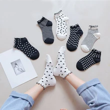 Ankle Socks No-slip Sweet Floral Cotton Lovely Frilly Edge Socks Short Spring Summer Autumn Cute Socks Fashion For Women