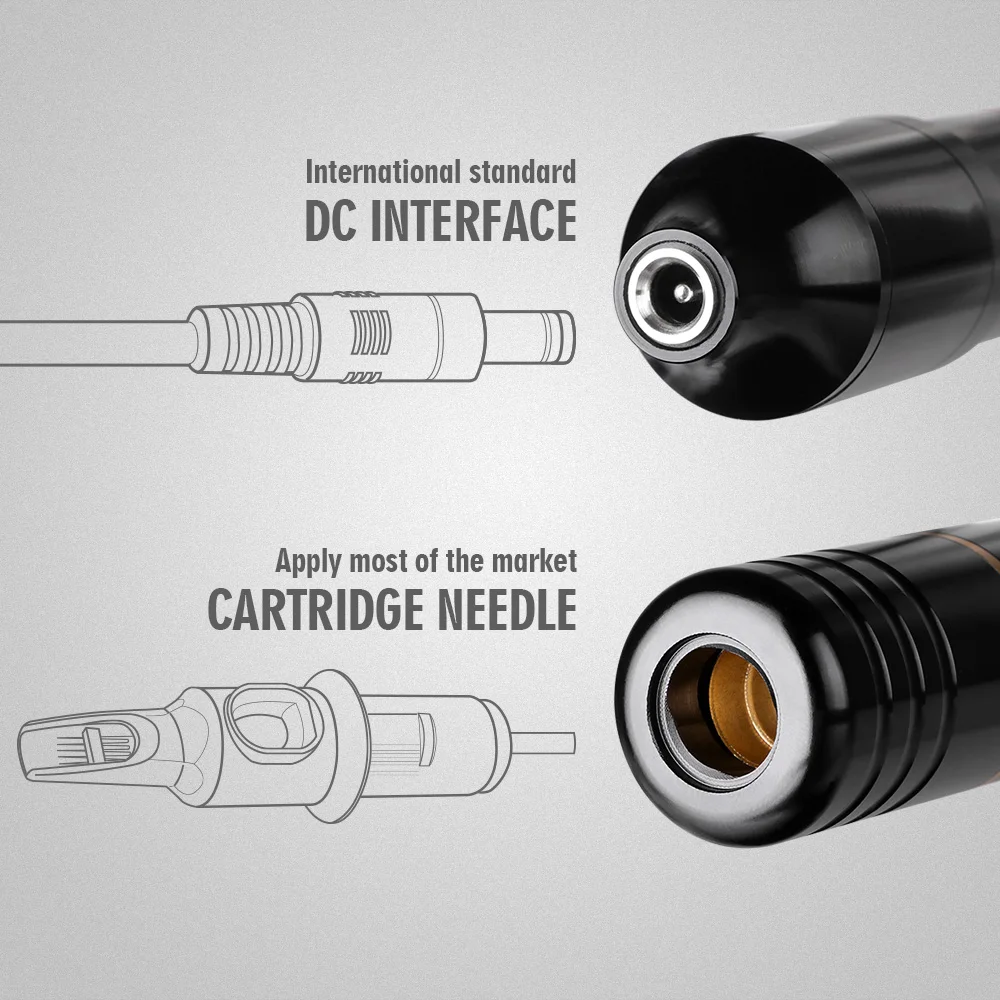 Solong профессиональная татуировка гибридная Татуировка ручка роторная тату машина игольчатые картриджи с DC5.5 Jack татуировки художники EM128