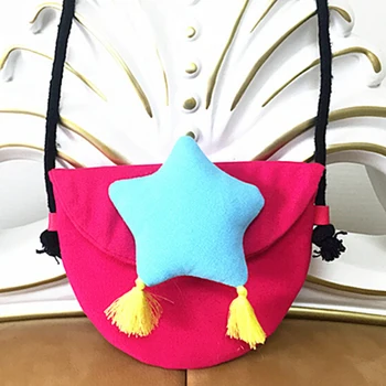 

LKEEP Lolita Baby Gril Children Coin Purse Cute Star Change Purse Wallet Kids Baby Tassel Handbag Coin Pouch Small Bag Gift