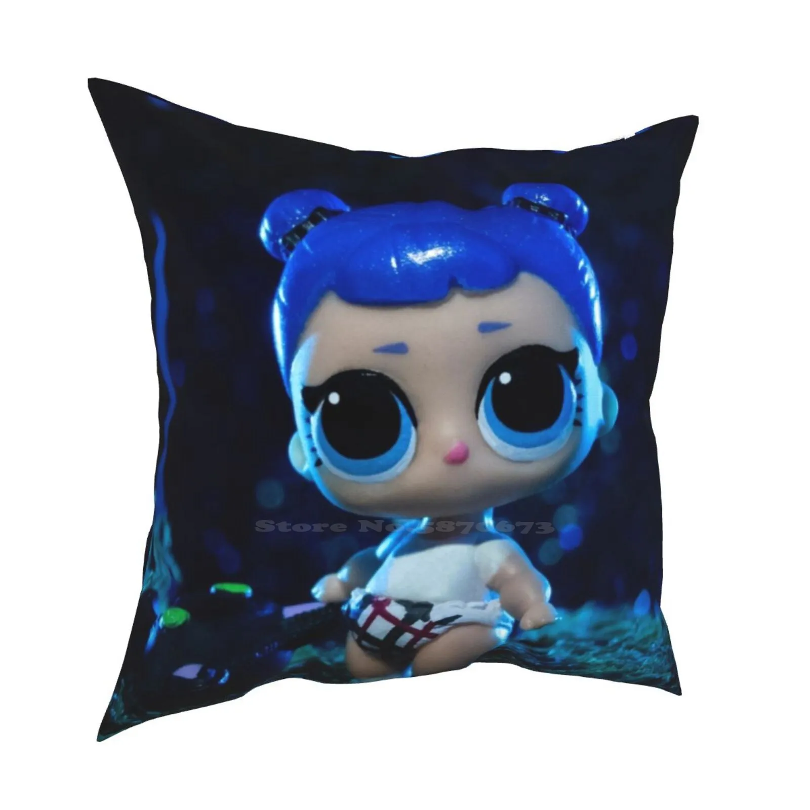 ! Lil' Midnight Home Sofa Car Waist Throw Federa Doll Dolls Halloween Spettrale Goth Lalaloopsy Viola Blu Strega Punk