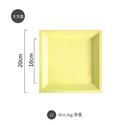 yellow2 Tobs деревянный поднос для макарони ручной работы прямоугольник торт инструменты для вечерние украшения духи/макияж/ювелирные изделия хранения тарелка сладкий стол - Цвет: yellow2