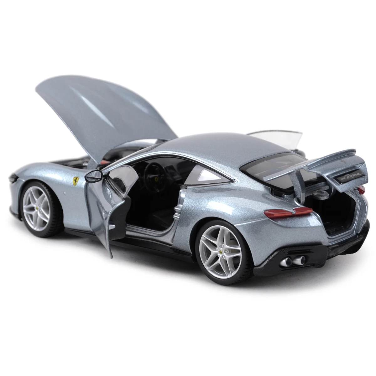 Bburago 1:24 Ferrari Roma Grey Sports Car Static Die Cast Vehicles Collectible Model Car Toys 4