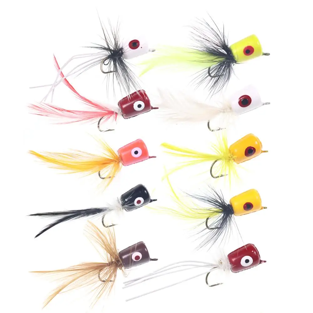 Vampfly Fly Fishing Popper Lure Popper Fishing Fly for Bass Bluegill  Crappie Panfish Fishing Lure Bait