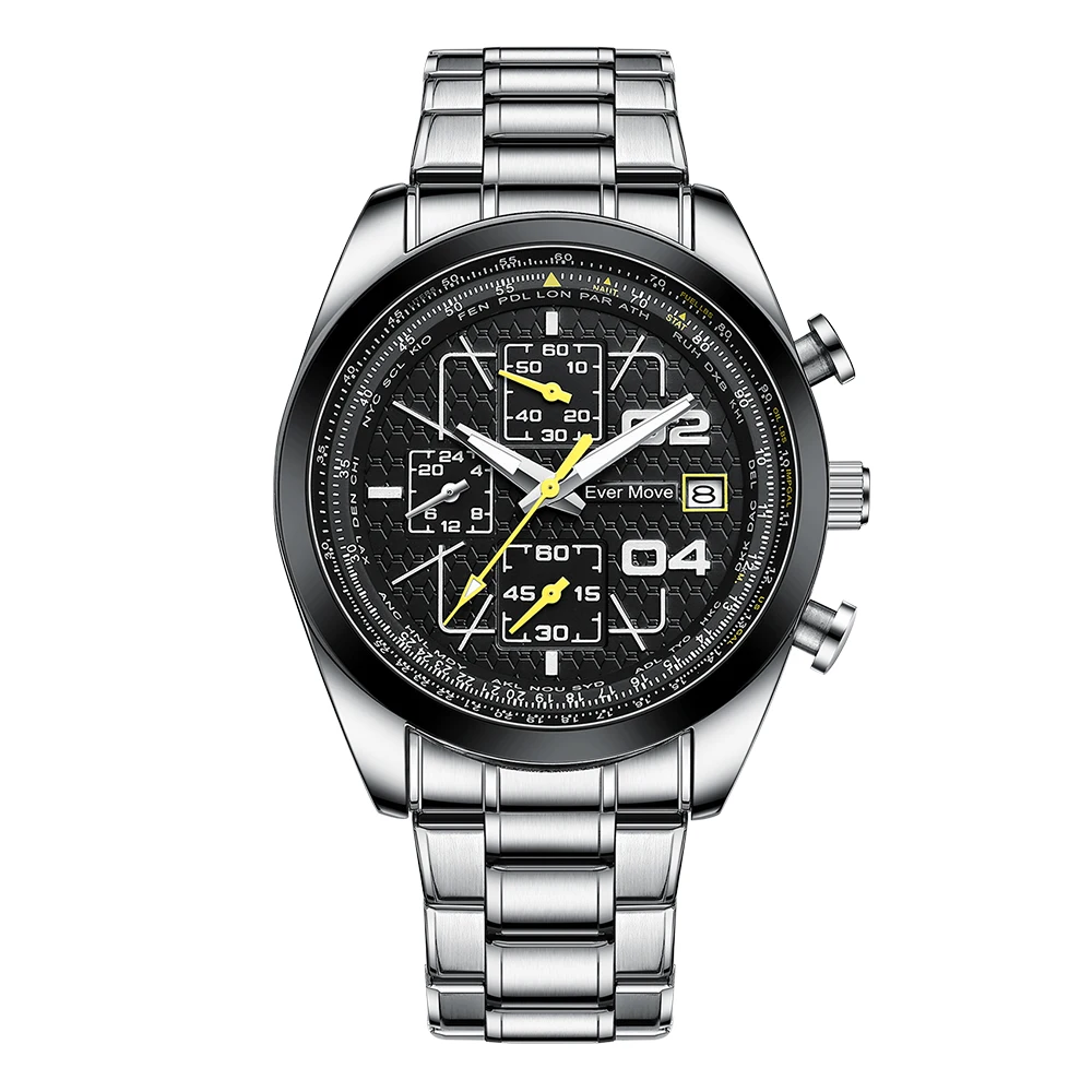 2022 Ever Move New Best-Selling Multifunctional Timing Business Sports Waterproof Men's Quartz Electronic Watch 