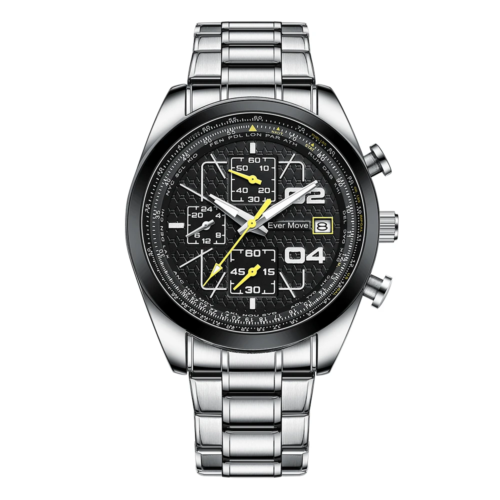 2022 Ever Move New Best-Selling Multifunctional Timing Business Sports Waterproof Men's Quartz Electronic Watch