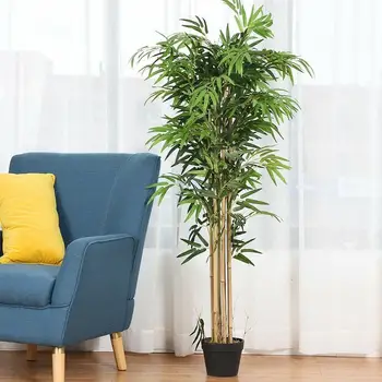 

10pcs Hot Sale Artificial Plastic Bamboo Leaves Home Green Restaurant Supplies Decorations Office Simulation Art Plants S8I9