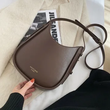 

Vintage PU Leather Bucket Bags for Women 2021 Fashion Branded Crossbody Shoulder Hand Bag Lady Trending Handbags and Purses