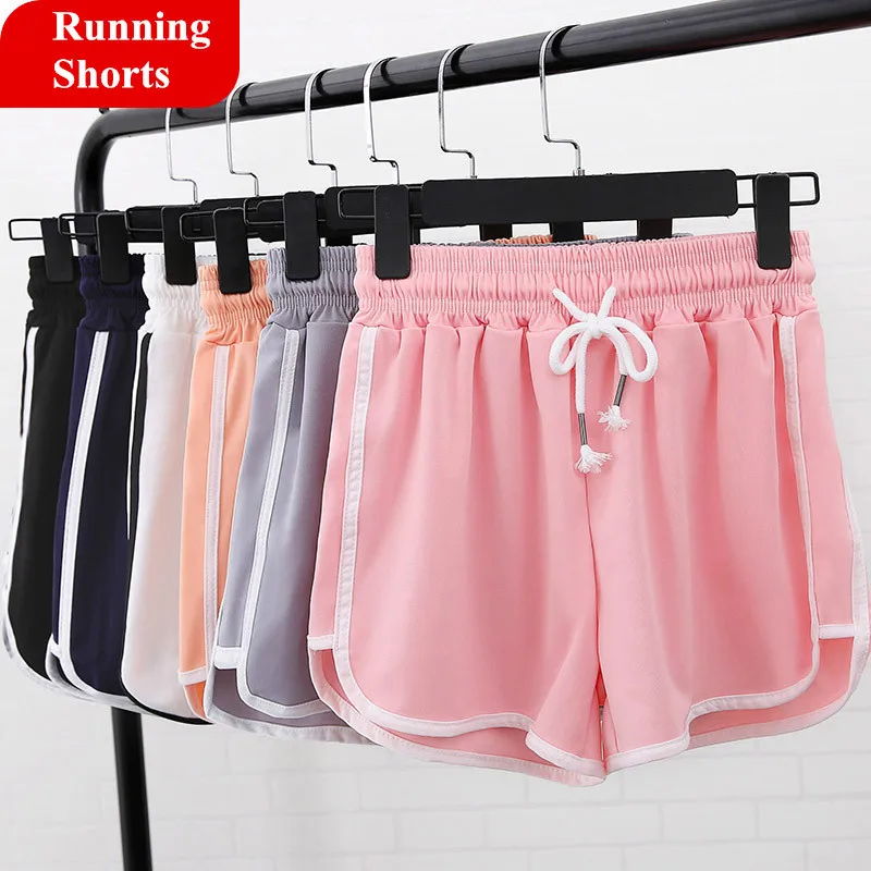 Sports Shorts Women Summer 2020 New Candy Color Anti Emptied Skinny Casual Lady Elastic Waist Outdoor Short Pants | Женская одежда