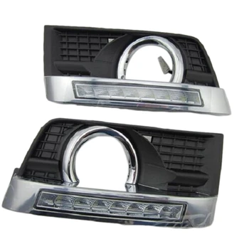 

Daytime Running Lights DRL LED Fog Lamp Chrome Cover for Cadillac SRX 10+ Black