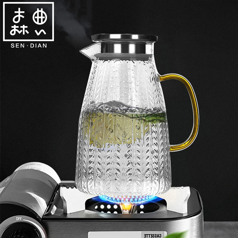 SENDIAN Large-capacity Glass Teapot European Style Heat-resistant Handmade Kettle 2021 New Office Home Kitchen Accessories | Дом и сад