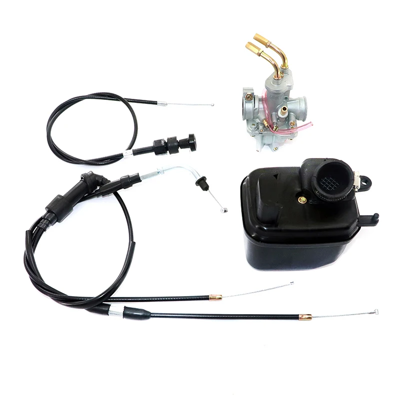 Moto Carburatore Carb Air Filter Box Acceleratore Choke Cable Set Per Yamaha Peewee Pw50 Py50 Yzinger 50 Yzinger Bike