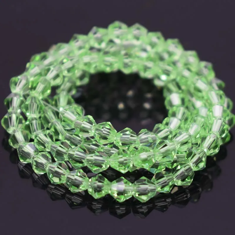 Rosa AB Colore 4/6/8mm Triangolare Sfaccettato Cristallo Austriaco Perline Sparse Del Distanziatore Per Creazione Di Gioielli Bracciali Collane FAI DA TE - Foto 6