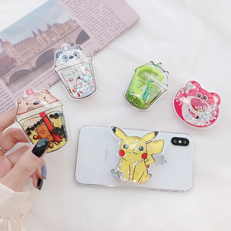 

WholesaPPOSocket mobile phone soket stretch bracket Cartoon airbag Phone Expanding phone Stand Finger car phone Holder Pipsocket