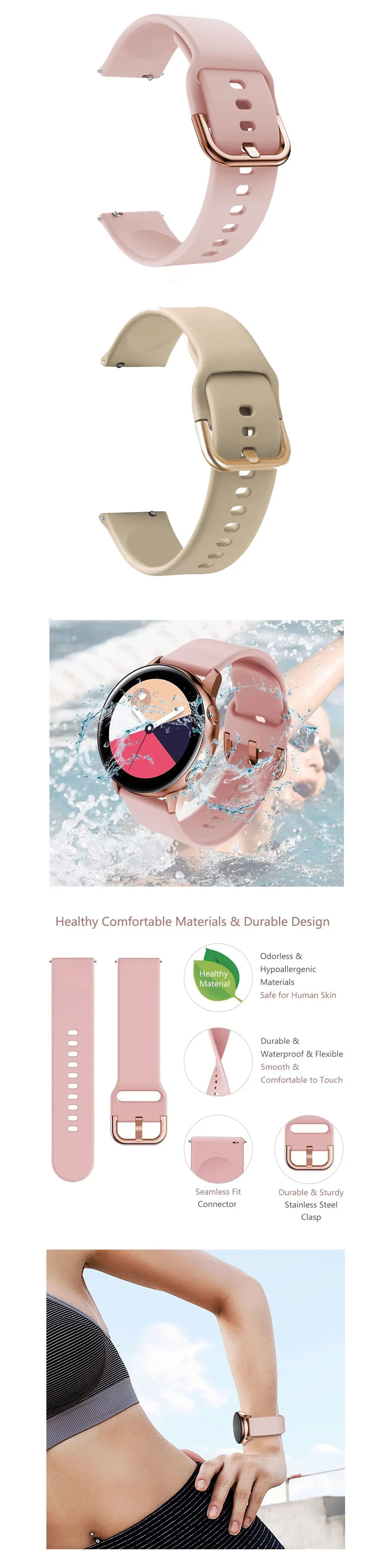 Silicone 20mm Band Strap For Samsung Galaxy Watch Active2/3 41 Smartwatch Wristband Huawei Honor Magic2 GT2 GT 2 42mm GT3 42mmSilicone 20mm Band Strap For Samsung Galaxy Watch Active2/3 41 Smartwatch Wristband Huawei Honor Magic2 GT2 GT 2 42mm ES CorreaSilicone 20mm Band Strap For Samsung Galaxy Watch Active2/3 41 Smartwatch Wristband Huawei Honor Magic2 GT2 GT 2 42mm ES Correa