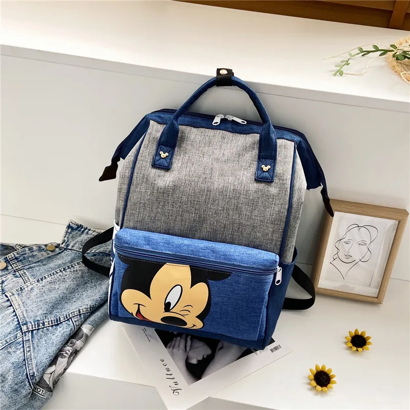 Disney Mickey mouse backpack multi-function large capacity backpack diaper bag waterproof men women shoulder bag Travel
