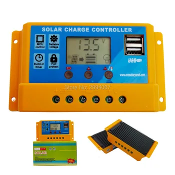 

High Quality 30A 20A 10A Solar Charge Controllers solar panel battery regulator 24V Solar Charger controller 12V Battery Charger