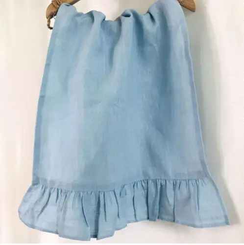 Blue Linen Catch Selvedge Facial Cleansing Towel Hanging Hand Towels Luxurious Bacteriostatic Fast Drying Kitchen Towel - Цвет: Blue