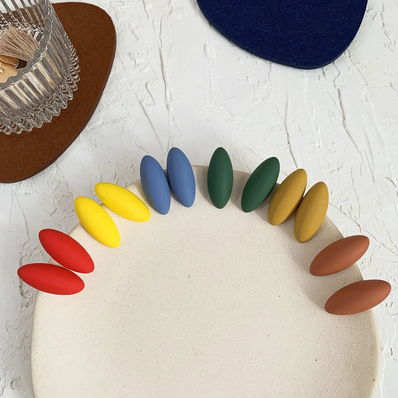 Новые Модные Цветные Серьги Morandi акриловые простые свежие женские серьги с