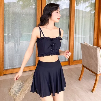 

Sexy Bathing Suit Women Swimwear Push Up Swimsuit Separate Female Fused Suits Ins Two Piece With Japanese Park Print Polyester