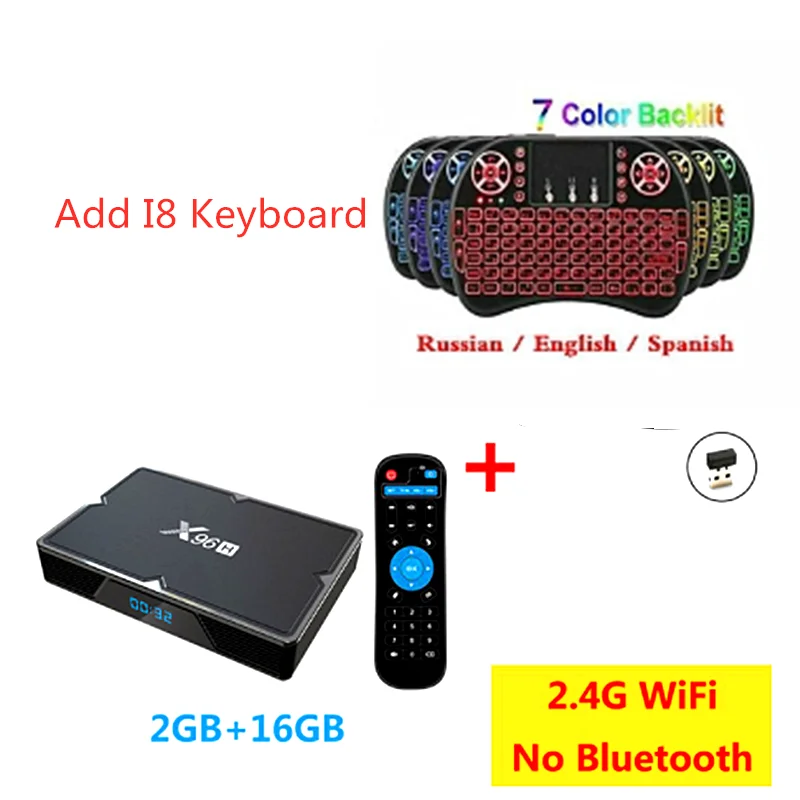 2G16G Add I8 X96 H Smart tv BOX X96 Мини Android 9,0 4 Гб 64 Гб 32 Гб Allwinner H603 wifi 1080P 4K Youtube 2 Гб 16 Гб телеприставка медиаплеер - Цвет: 2G16G Add I8