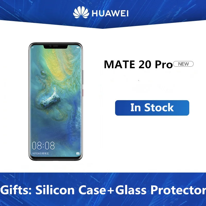 Смартфон HuaWei Mate 20 Pro 4G LTE Kirin 980 Android 9 0 6 39 дюйма 3120x1440 8 + 256 ГБ МП IP68 NFC | Мобильные