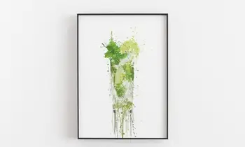 

Mojito Cocktail Art canvas Poster Home Decor 12x18 24x36inch