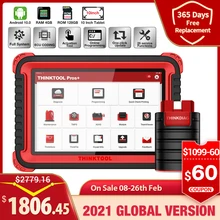 Thinkcar thinktool prós + obd2 profissional todo o sistema de diagnóstico scanner leitor código programável ecu codificação teste ativo