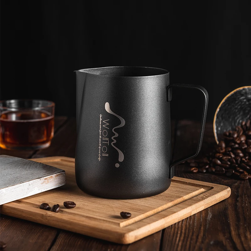 Description Picture 2 of itemNon-stick Coating Milk Frothing Pitcher,150/350/600ml Stainless Steel Cappuccino Espresso Steaming Pitcher Frother Cups Milk Jug