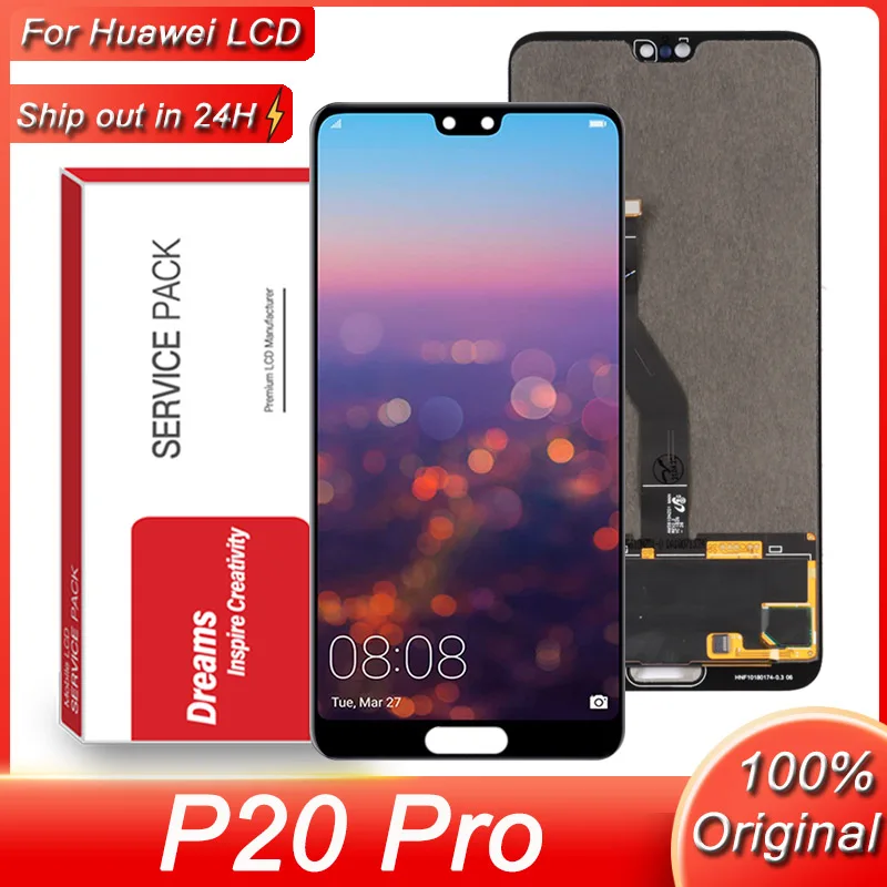 Super AMOLED Original 6.1'' Display For Huawei P20 Pro LCD Touch Screen Digitizer Assembly CLT-L09 CLT-L29 CLT-AL01 Repair Parts |