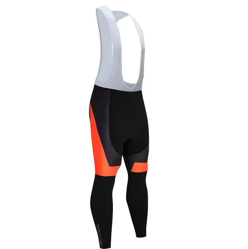Зимняя команда Orange pro Велоспорт Джерси 20D Pad велосипед брюки костюм Ropa Ciclismo термальная флисовая велосипедная Одежда Майо штаны - Цвет: Черный