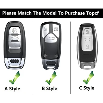 Cover chiate/telecomando per Audi A6 A5 Q7 S4 S5 S7 A4 B9 A4L 4m 8W Q5 TT TTS RS 8S coupé accessori per lo Styling dell'auto - Portachiavi per auto di moda portachiavi a copertura totale per Audi A6 A5 Q7 S4