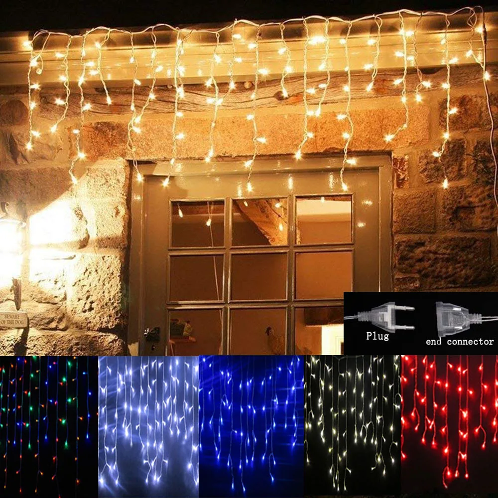 guirnalda de luces tipo cortina led navidena 5m 4m luces led droop para fiesta de vacaciones al aire libre lampara de decoracion para interior